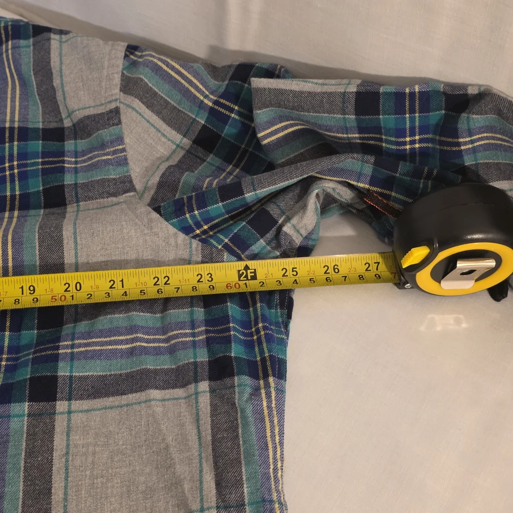 Banana Republic Luxe Mens Lightweight Flannel Plaid Shirt Sz XL